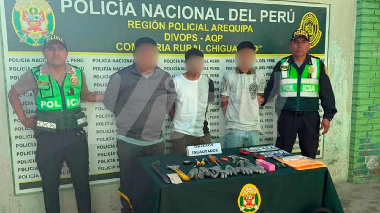 Cae presunta banda vinculada a robos de viviendas en Chiguata